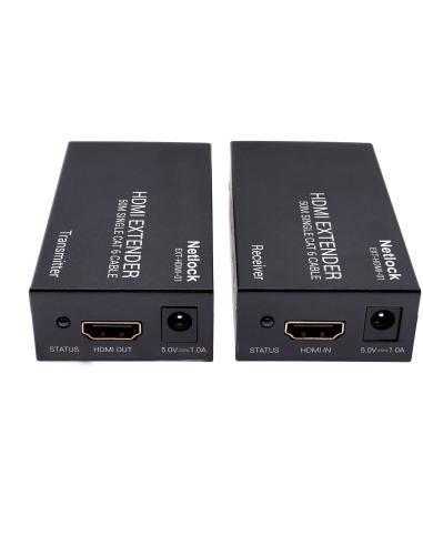 Netlock EXT-HDMI-01 Extensor HDMI por RJ-45 Cat.6 50 M Negro