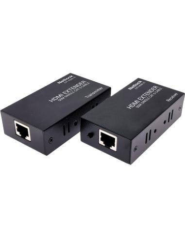 Netlock EXT-HDMI-01 Extensor HDMI por RJ-45 Cat.6 50 M Negro
