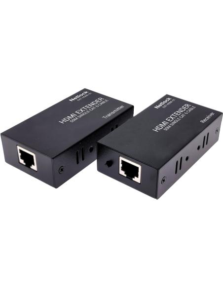 Netlock EXT-HDMI-01 Extensor HDMI por RJ-45 Cat.6 50 M Negro