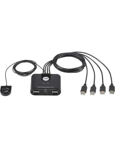 Aten US424-AT Switch KVM 4 Puertos USB-A 2.0 Negro
