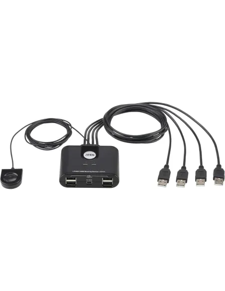 Aten US424-AT Switch KVM 4 Puertos USB-A 2.0 Negro