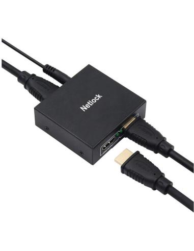 Netlock SP-HDMI-2A Splitter HDMI 2 puertos Negro