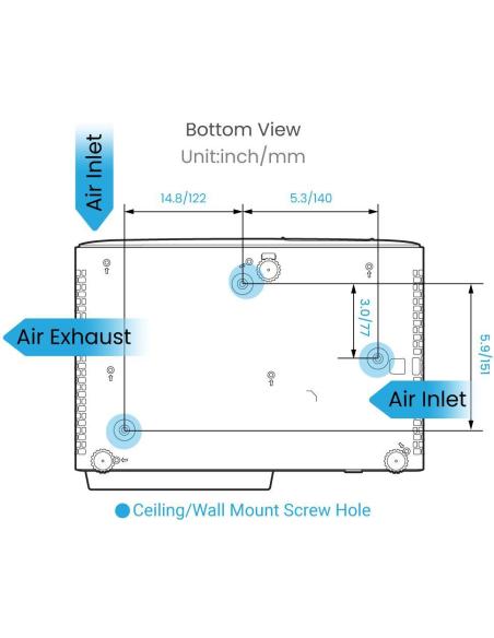 BenQ X500i Proyector ANSI DLP 4K 2200 Lúmenes Blanco