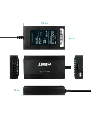 TooQ Cargador Universal para Portátil 100W Negro