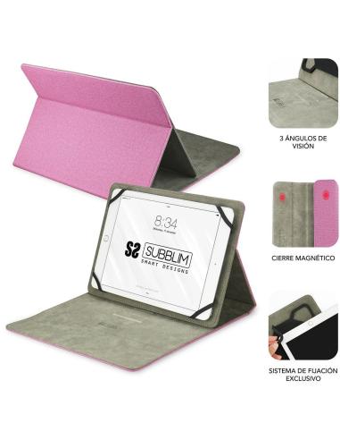 Subblim Clever Stand Funda para Tablet de 10.1" Rosa