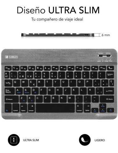 Subblim Smart SUB-KBT-SM0002 Teclado Inalámbrico Bluetooth Gris