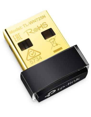 TP-Link TL-WN725N Nano Adaptador Inalámbrico USB WiFi 4 Banda Única Negro