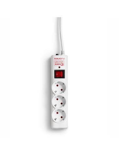 Salicru SPS SAFE 3 Regleta 3 Tomas Schuko con Interruptor