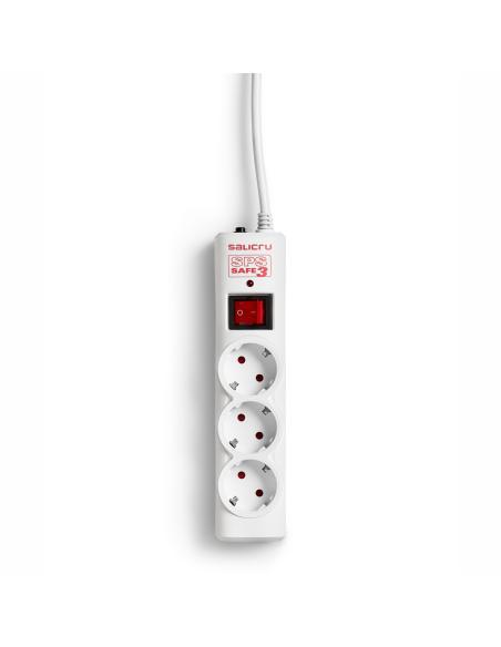 Salicru SPS SAFE 3 Regleta 3 Tomas Schuko con Interruptor
