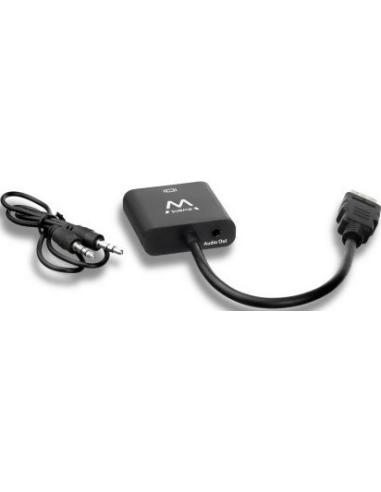 Ewent EW9864 Adaptador de Imagen HDMI a VGA/Jack 3.5mm 20cm Negro