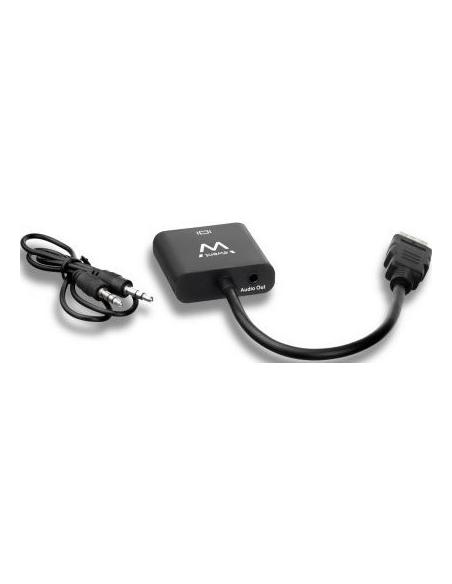 Ewent EW9864 Adaptador de Imagen HDMI a VGA/Jack 3.5mm 20cm Negro