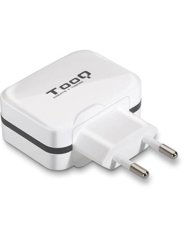 TooQ TQWC-1S02WT Cargador de Pared 17 W x2 USB-A 2.0 Blanco