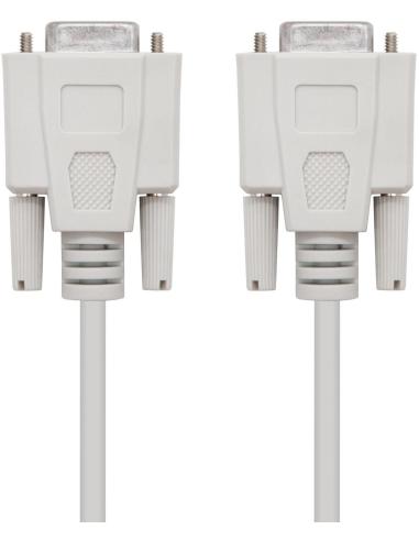 Nanocable 10.14.0602 Cable Serie DB9 Hembra/Hembra 1.8m Beige