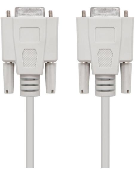 Nanocable 10.14.0602 Cable Serie DB9 Hembra/Hembra 1.8m Beige