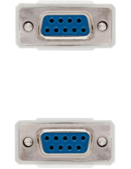 Nanocable 10.14.0602 Cable Serie DB9 Hembra/Hembra 1.8m Beige