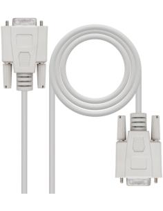Nanocable 10.14.0602 Cable Serie DB9 Hembra/Hembra 1.8m Beige-50851