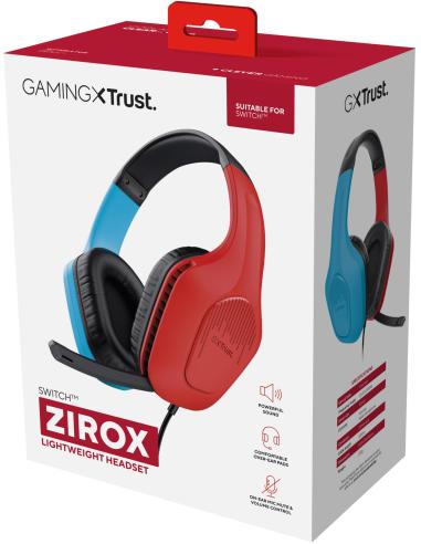 Trust GXT 416S Zirox Auriculares Gaming Multiplataforma Multicolor