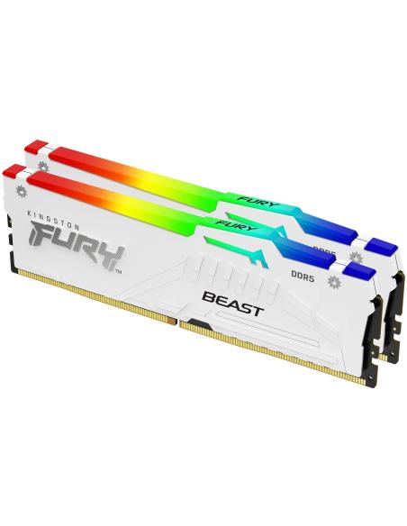 Kingston FURY Beast RGB DDR5 6000MHz 32GB (2x16GB) CL36 Blanco