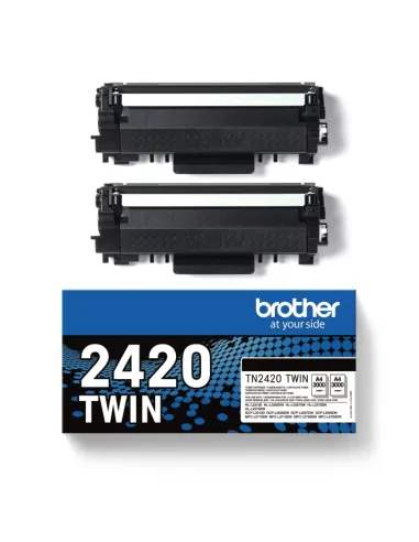 Brother TN2420TWIN XL Tóner Original Pack 2 Unidades Negro