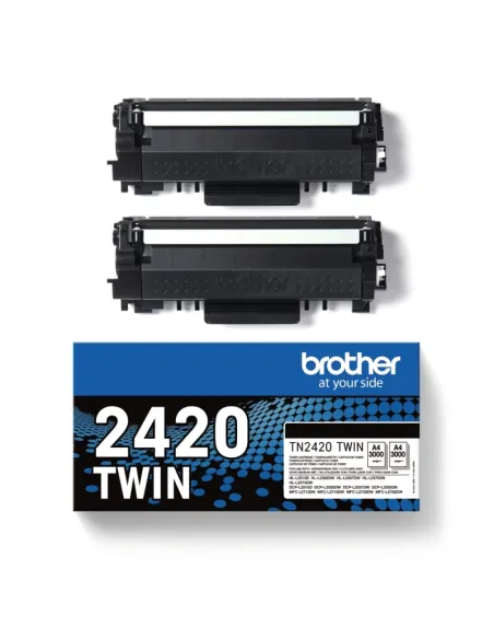 Brother TN2420TWIN XL Tóner Original Pack 2 Unidades Negro