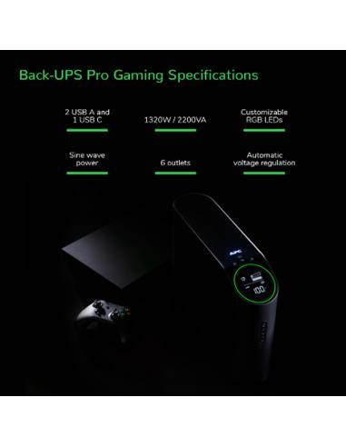 APC Back-UPS Pro SAI Línea Interactiva 2200VA 1320W