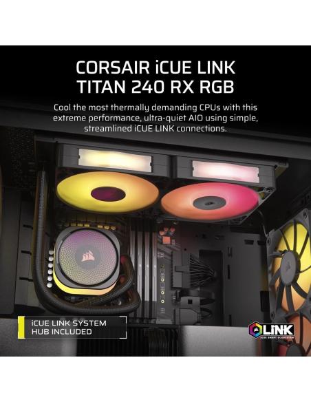 Corsair Titan 240 RX RGB AIO Kit de Refrigeración Líquida 240mm Negro