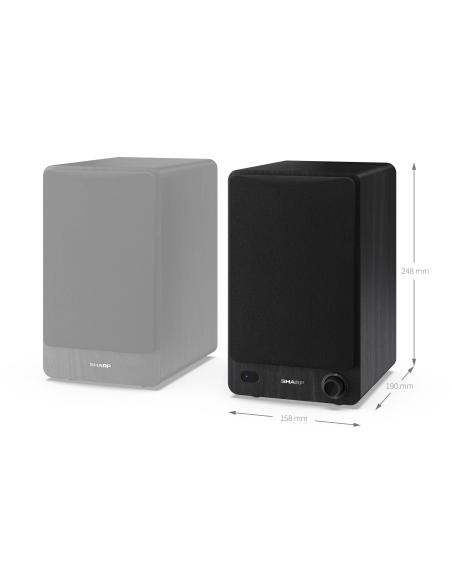 Sharp CP-SS30 Altavoces Activos de Estante 60W Negro