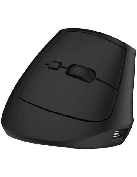 Ewent EW3208 Ratón Óptico Ergonómico Inalámbrico Bluetooth 4000 DPI Negro