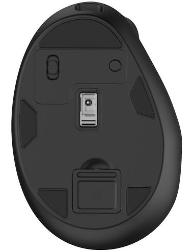 Ewent EW3208 Ratón Óptico Ergonómico Inalámbrico Bluetooth 4000 DPI Negro