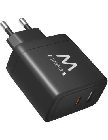 Ewent EW1330 Cargador USB-A/USB-C 65W Negro