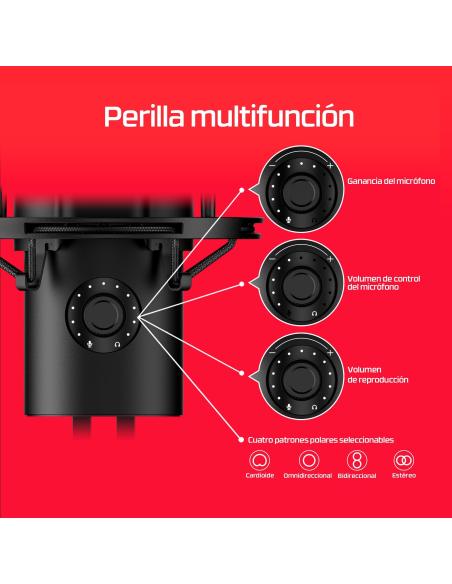 HyperX Quadcast 2 872V1AA Micrófono LED USB Negro