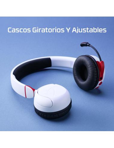 HyperX Cloud Mini Auriculares Gaming Inalámbricos para Niños 85dB Blancos