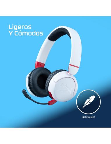 HyperX Cloud Mini Auriculares Gaming Inalámbricos para Niños 85dB Blancos