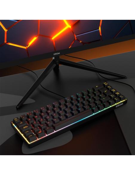 Krom Kalista Teclado RGB USB-A Negro