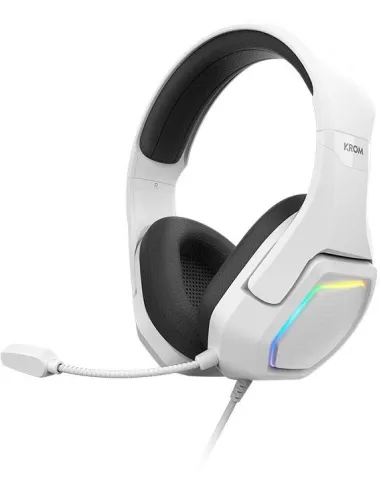 Krom Kopa 7.1 RGB Auriculares Gaming 7.1 Virtual USB Multiplataforma Blancos