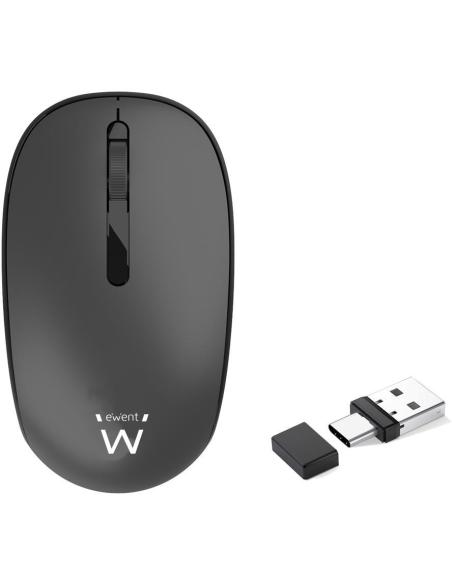 Ewent EW3206 Ratón Inalámbrico Óptico 1000 DPI Negro