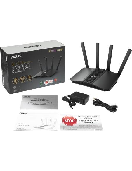 Asus RT-BE58U Router Inalámbrico Wi-Fi 7 Gigabit Ethernet Doble Banda Negro