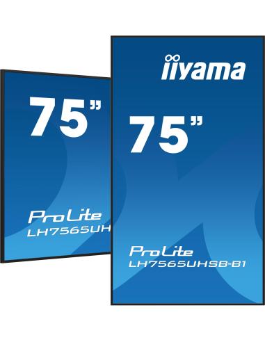 iiyama ProLite LH7565UHSB-B1 75" Pantalla Interactiva VA 4K Ultra HD Negro