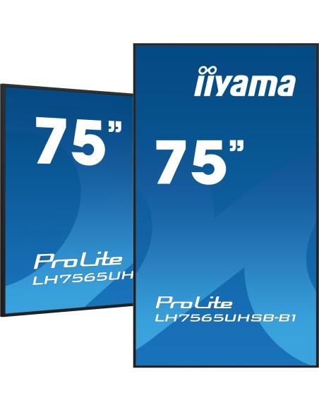 iiyama ProLite LH7565UHSB-B1 75" Pantalla Interactiva VA 4K Ultra HD Negro