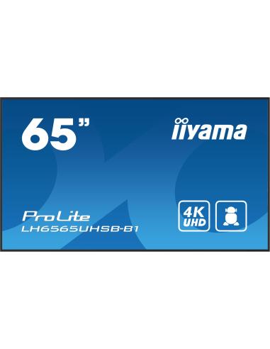 iiyama ProLite LH6565UHSB-B1 65" Pantalla Interactiva VA 4K Ultra HD Negro