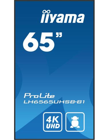 iiyama ProLite LH6565UHSB-B1 65" Pantalla Interactiva VA 4K Ultra HD Negro