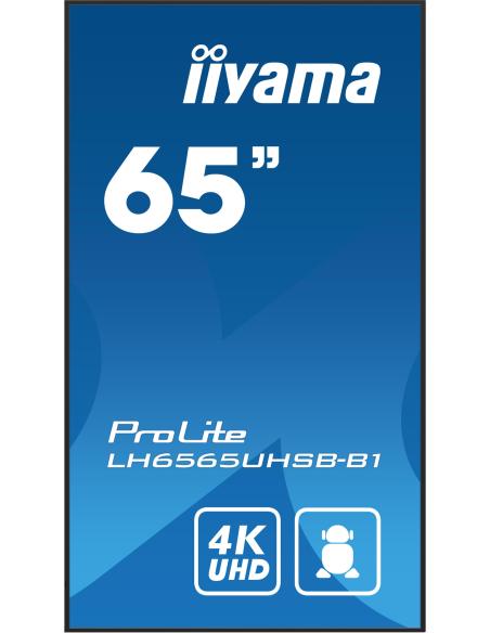 iiyama ProLite LH6565UHSB-B1 65" Pantalla Interactiva VA 4K Ultra HD Negro