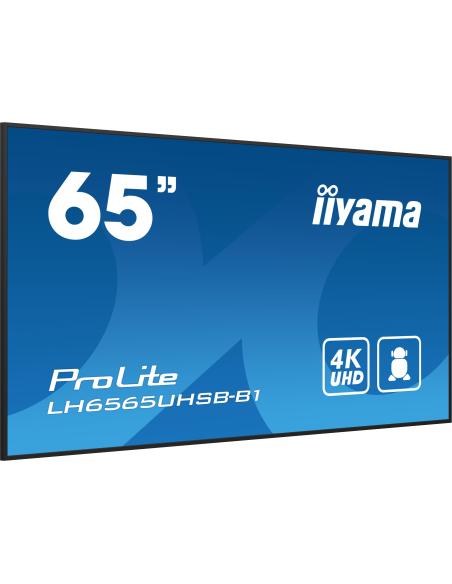 iiyama ProLite LH6565UHSB-B1 65" Pantalla Interactiva VA 4K Ultra HD Negro