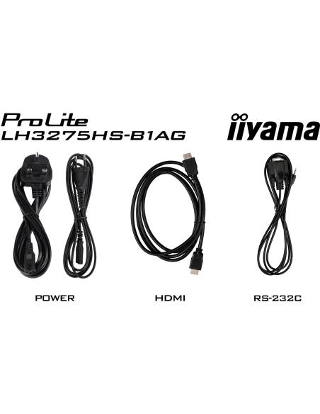 iiyama ProLite LH3275HS-B1AG 32" Pantalla Interactiva IPS Full HD Negro