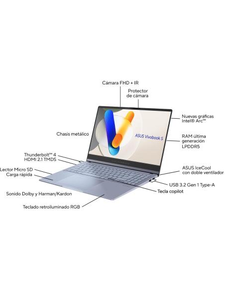 Asus VivoBook S 15 S5506MA-MA111W Intel Core Ultra 7-155H/16GB/1TB SSD/15.6" W11 Home