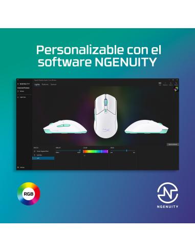 HyperX Pulsefire Haste 2 Core 8R2E7AA Ratón Gaming Inalámbrico Blanco
