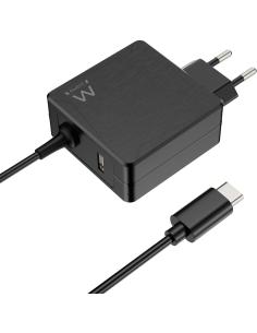 Ewent EW3978 Cargador para Portátil USB-C 65W + Puerto USB-A Negro-1382356