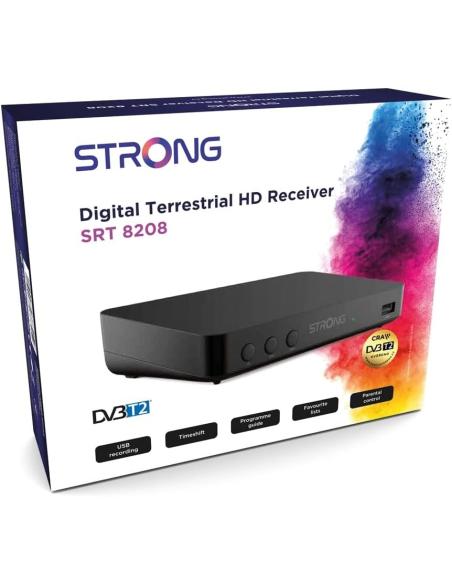 Strong SRT8208 Receptor TDT Negro