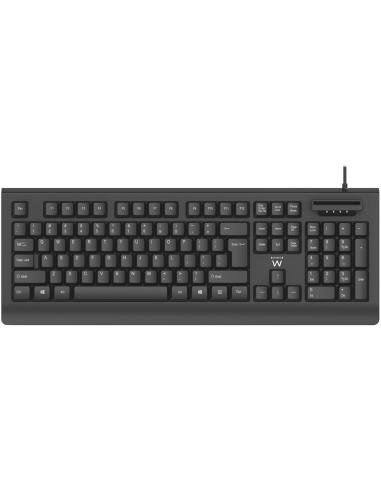 Ewent EW3286 Teclado USB con Lector DNI Negro