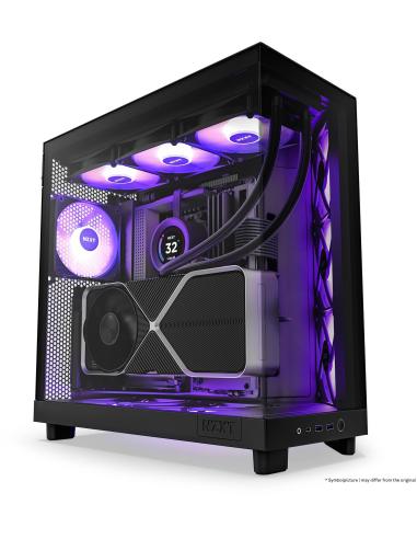 NZXT H6 Flow RGB Cristal Templado USB-C 3.2 Negra